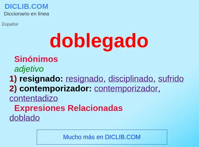 Wat is doblegado - definition