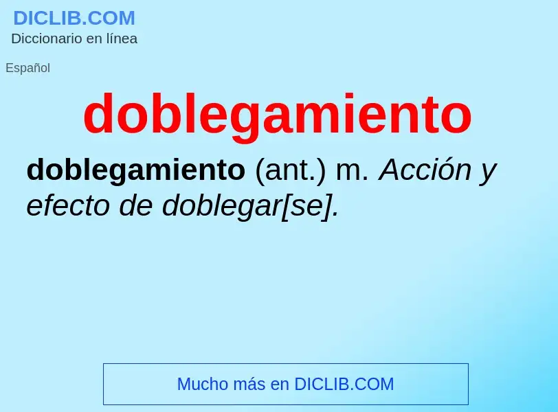 ¿Qué es doblegamiento? - significado y definición