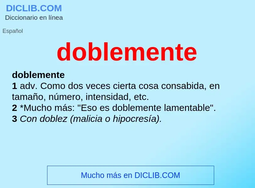 Wat is doblemente - definition