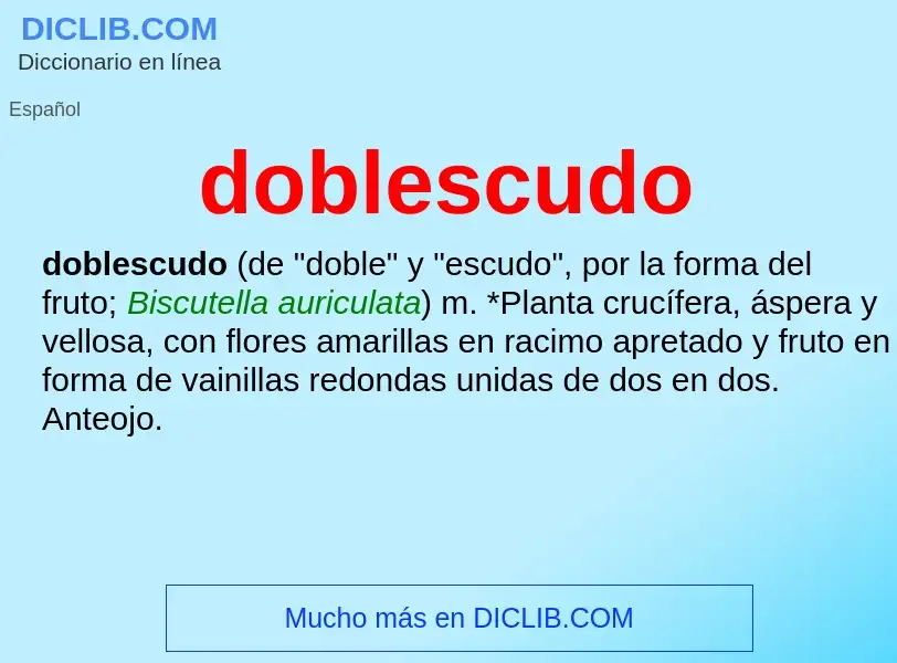 ¿Qué es doblescudo? - significado y definición