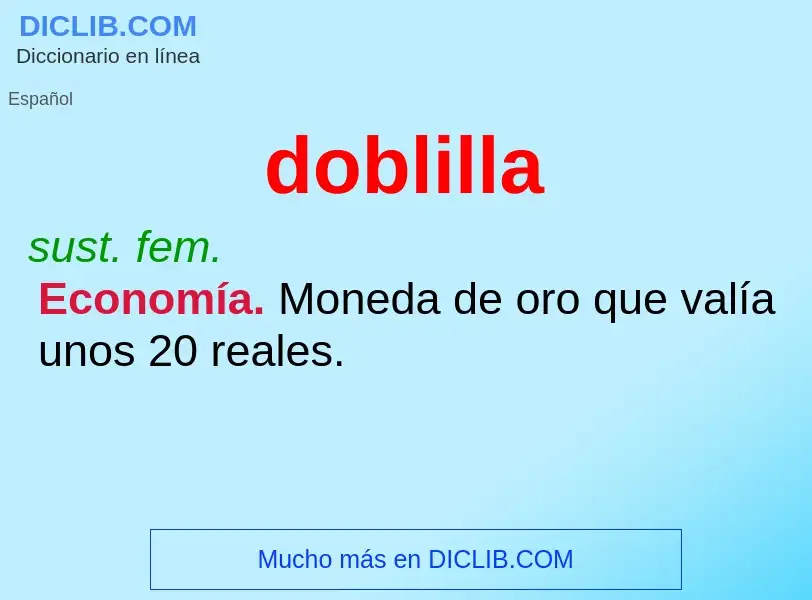 ¿Qué es doblilla? - significado y definición