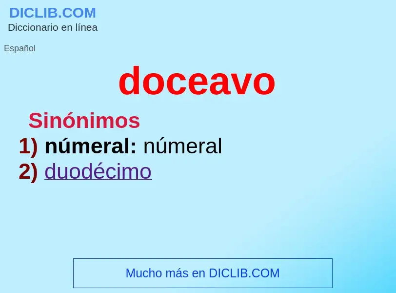 ¿Qué es doceavo? - significado y definición