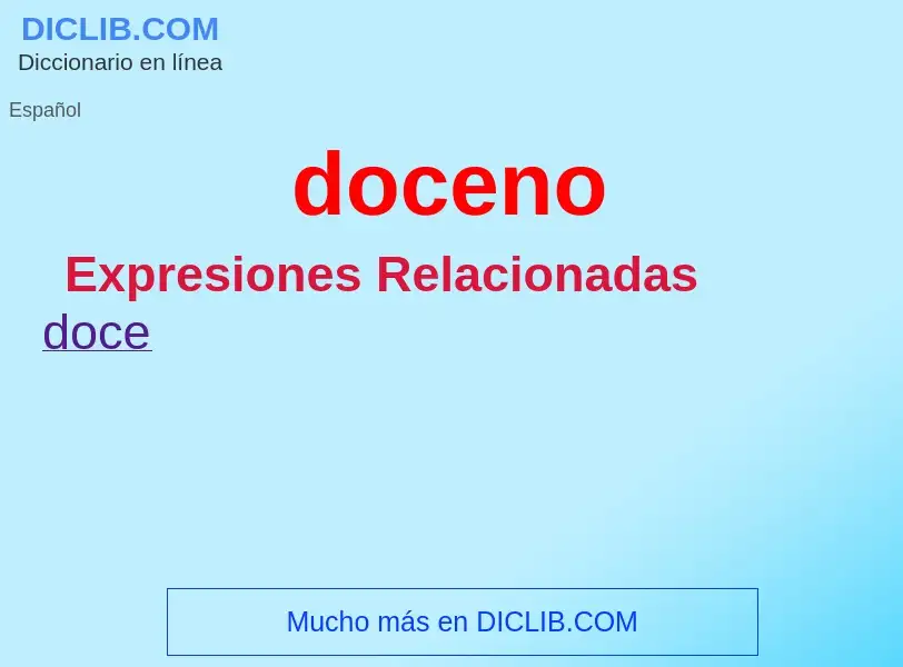 ¿Qué es doceno? - significado y definición