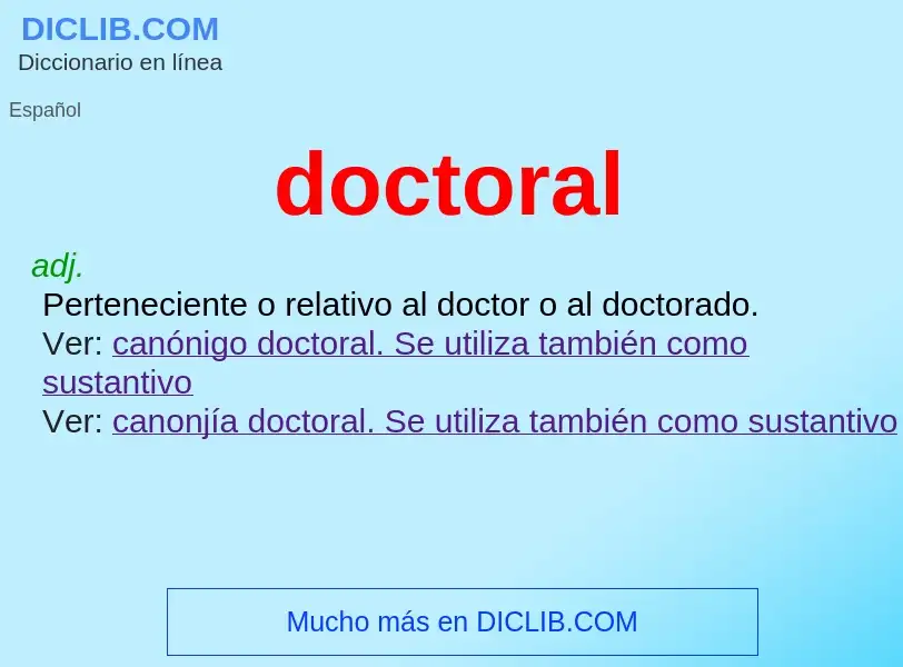 Что такое doctoral - определение