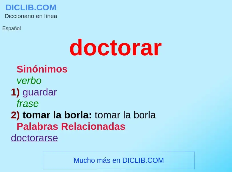 What is doctorar - meaning and definition