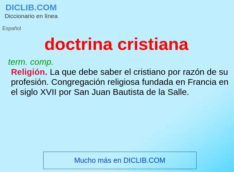 Was ist doctrina cristiana - Definition