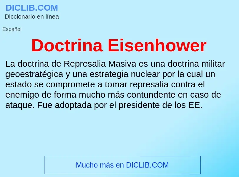 Что такое Doctrina Eisenhower - определение