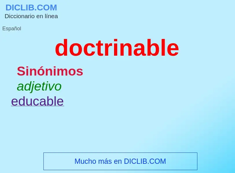 ¿Qué es doctrinable? - significado y definición