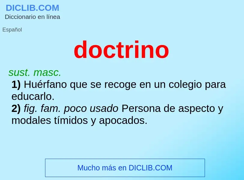 ¿Qué es doctrino? - significado y definición