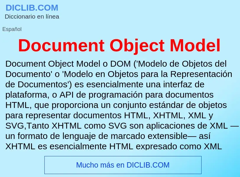 O que é Document Object Model - definição, significado, conceito