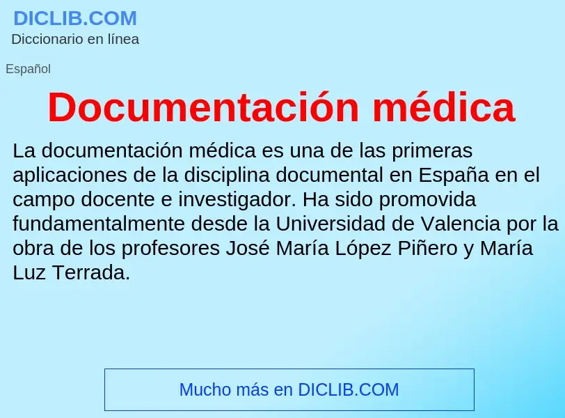 ¿Qué es Documentación médica? - significado y definición