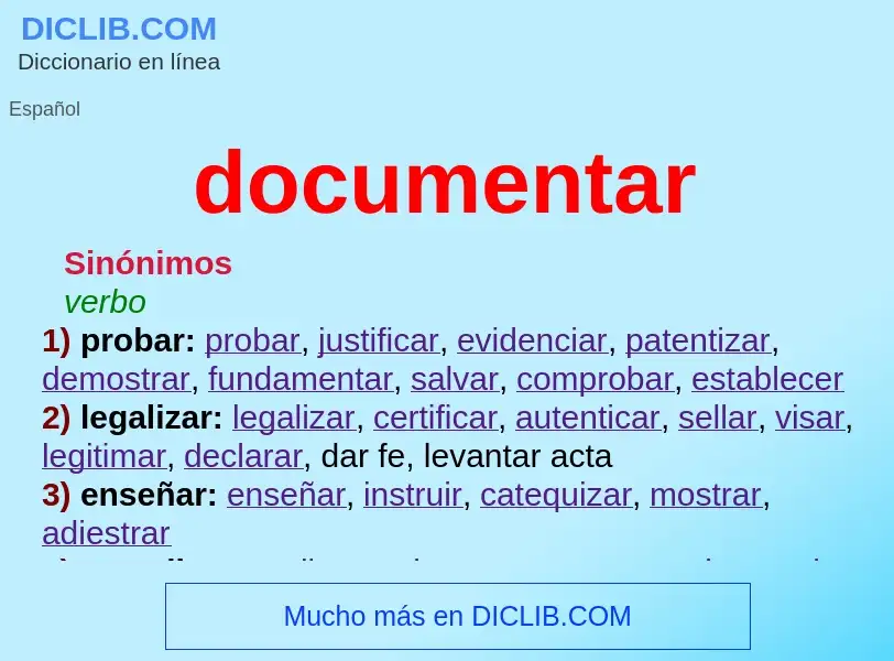 Was ist documentar - Definition