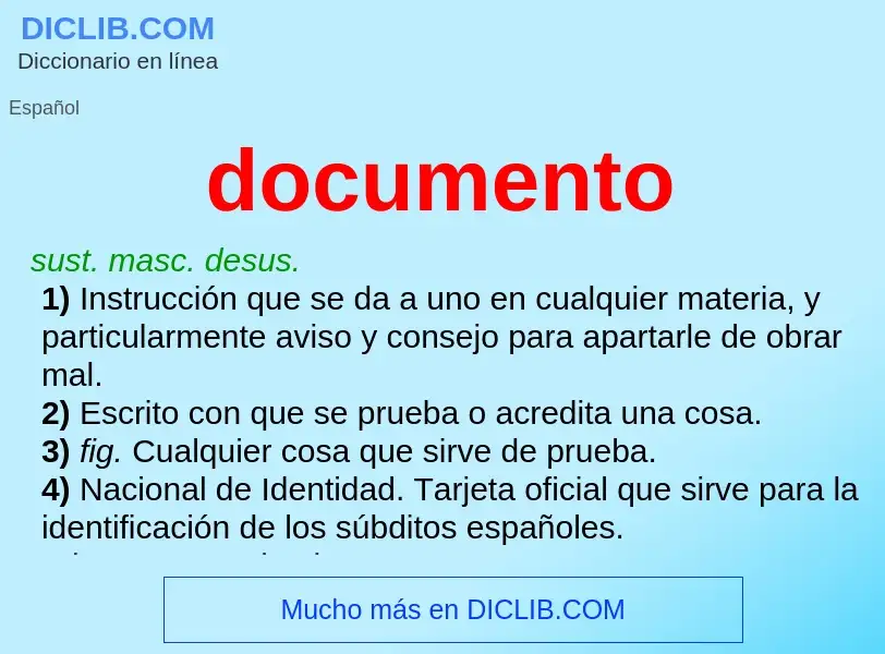 Was ist documento - Definition