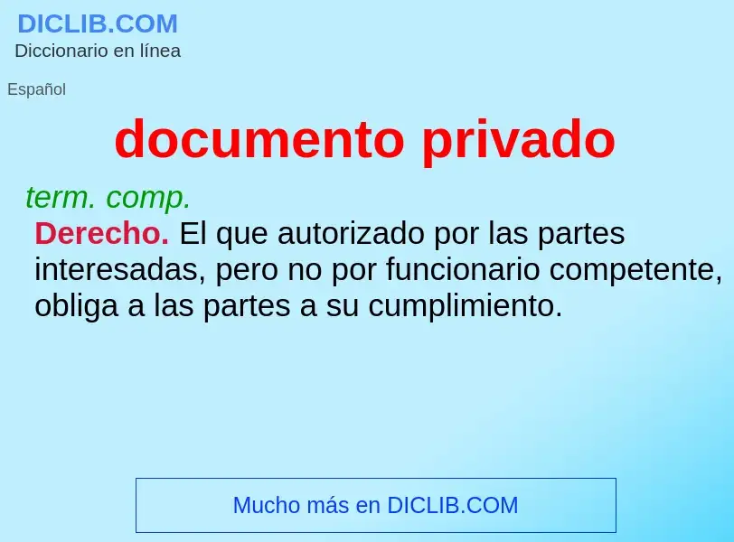 Che cos'è documento privado - definizione