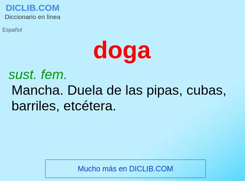 ¿Qué es doga? - significado y definición