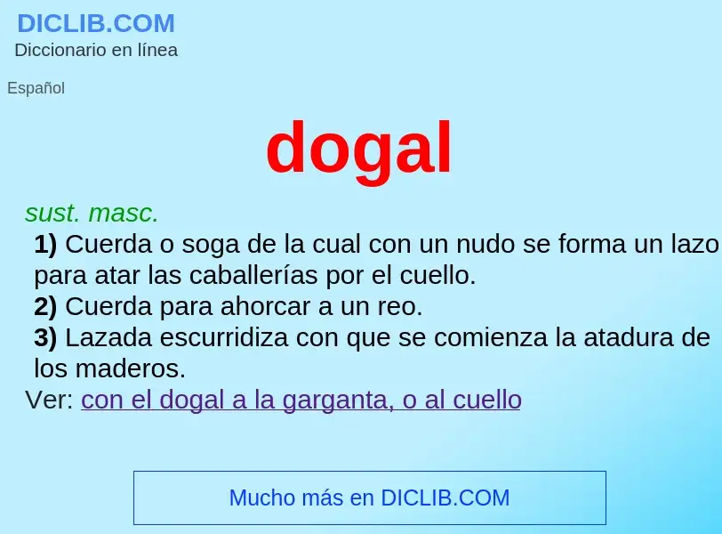 Wat is dogal - definition