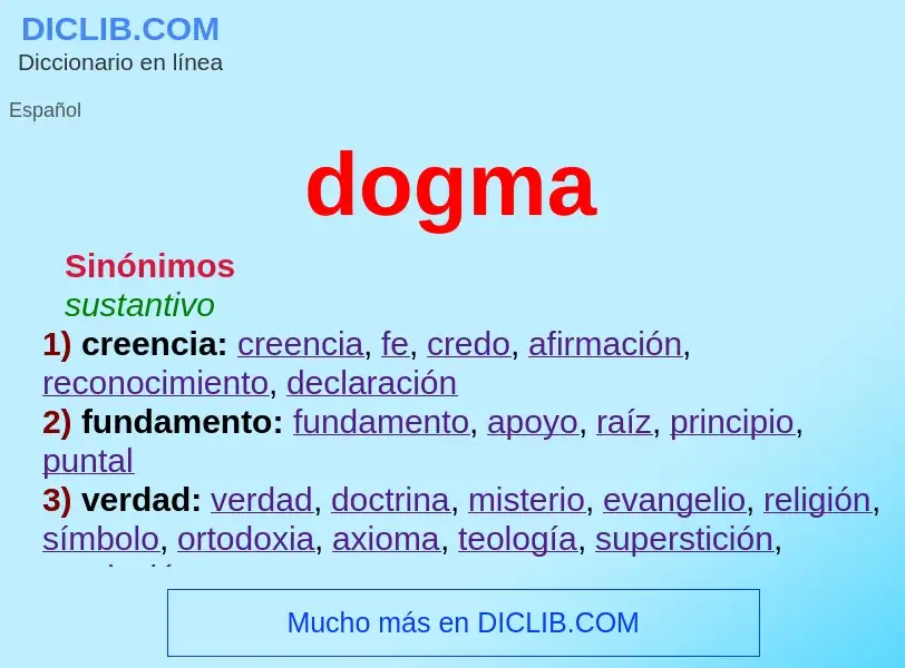 What is dogma - meaning and definition