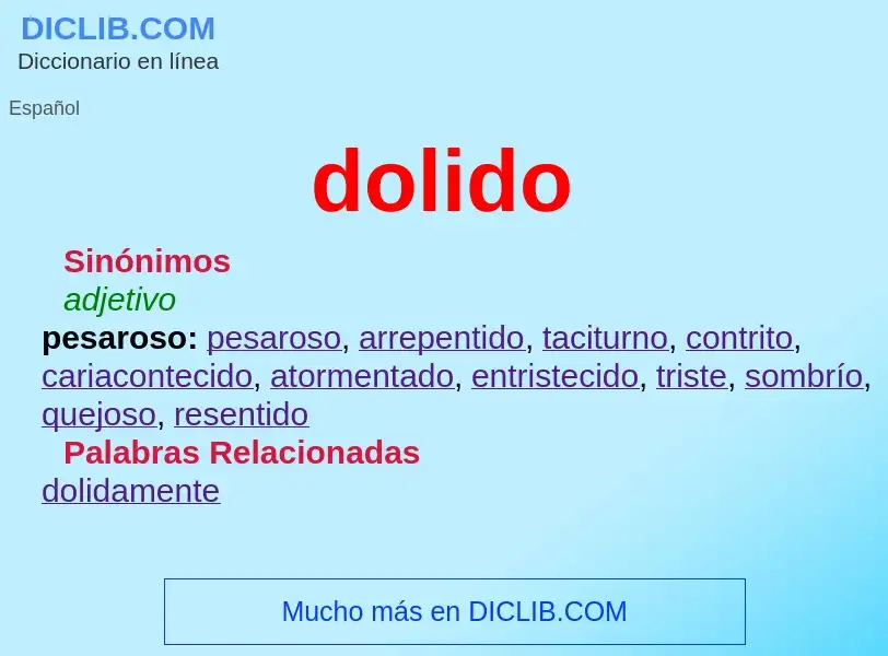 What is dolido - meaning and definition