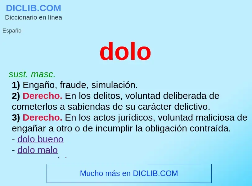 What is dolo - meaning and definition