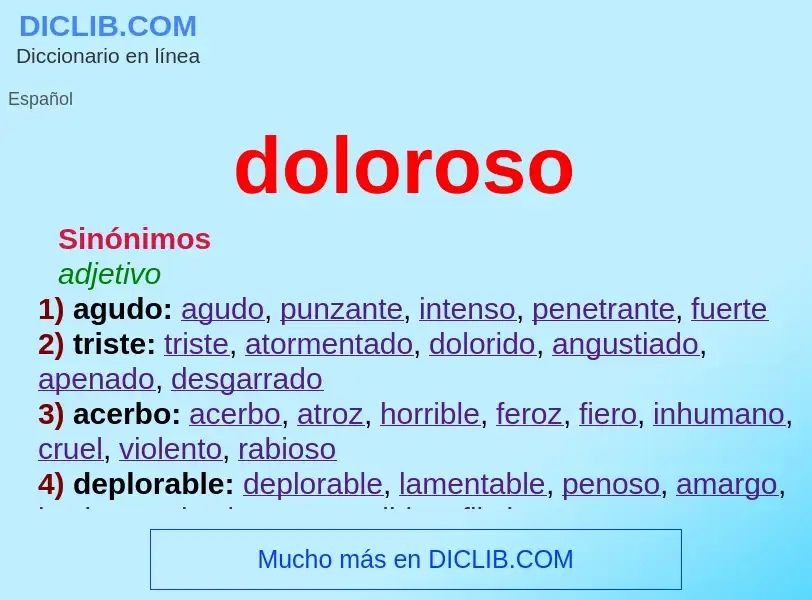 What is doloroso - meaning and definition