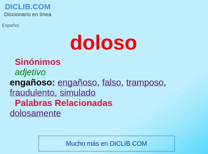 What is doloso - definition