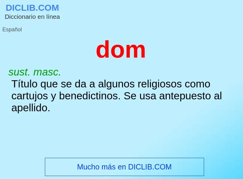 ¿Qué es dom? - significado y definición