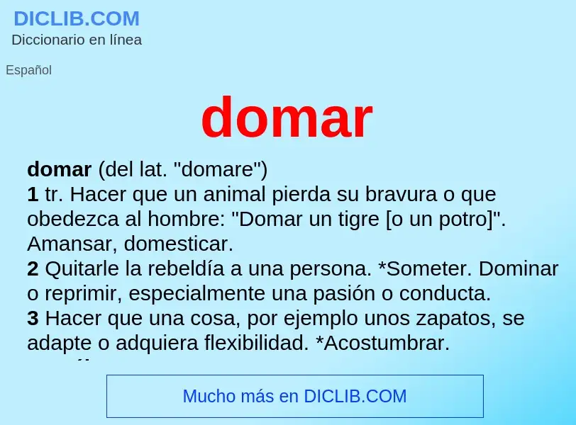 What is domar - meaning and definition