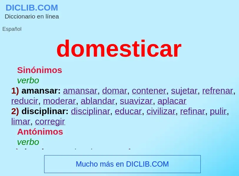 Wat is domesticar - definition