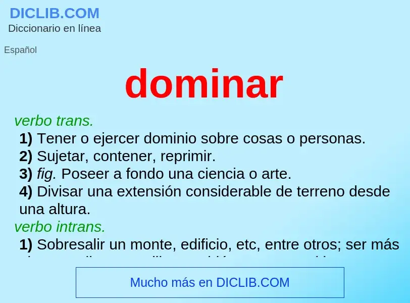 What is dominar - definition