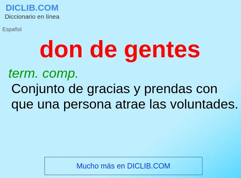 What is don de gentes - definition