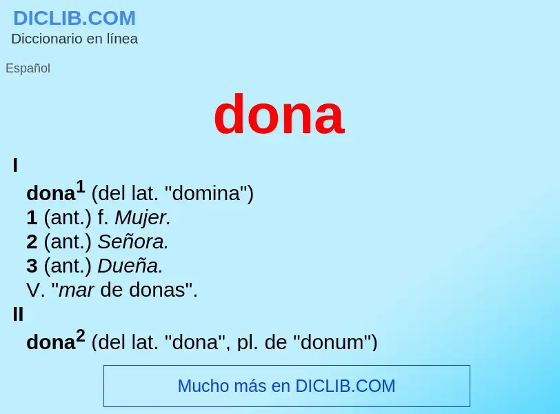 What is dona - definition