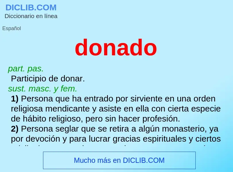 Wat is donado - definition