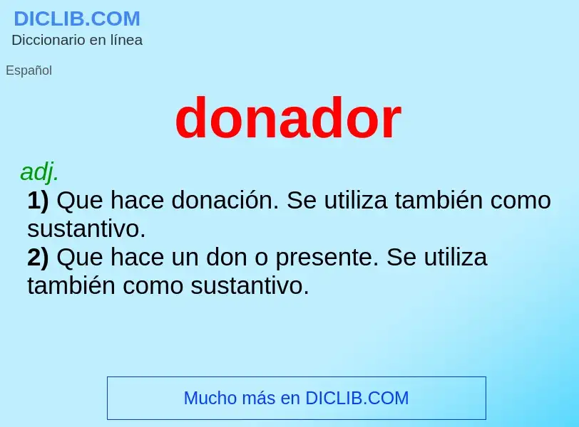 What is donador - definition