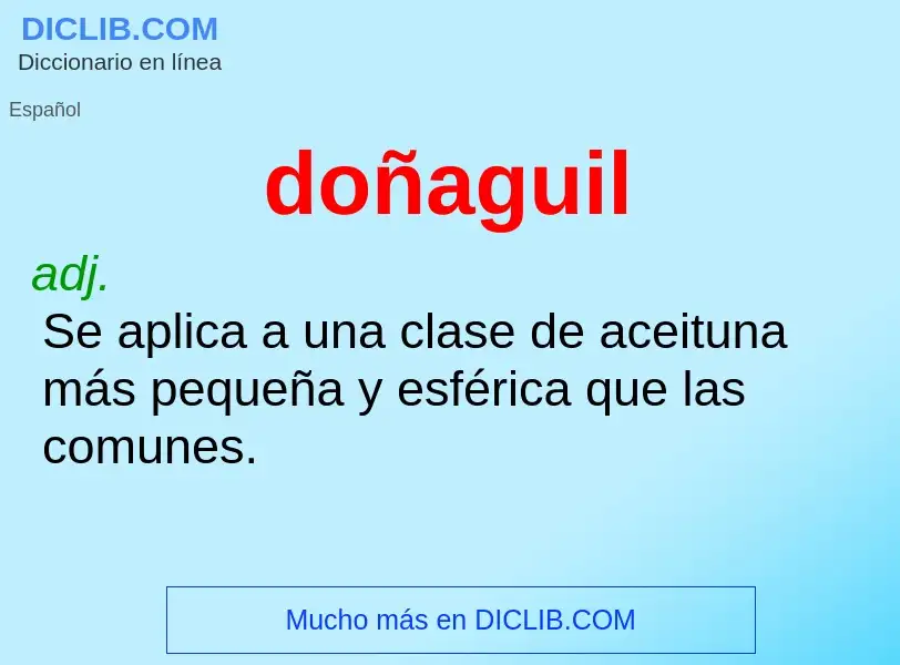 ¿Qué es doñaguil? - significado y definición