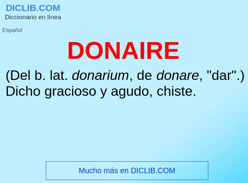 Was ist DONAIRE - Definition