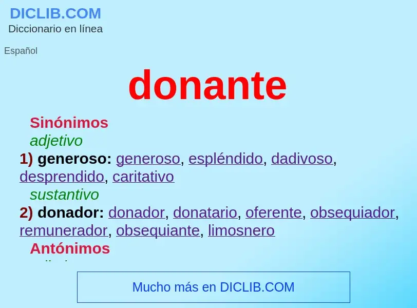 What is donante - definition