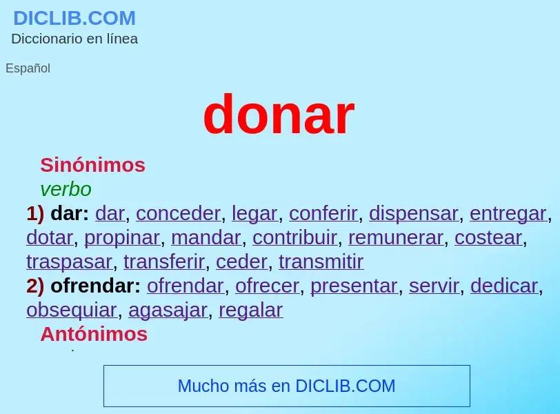 What is donar - meaning and definition