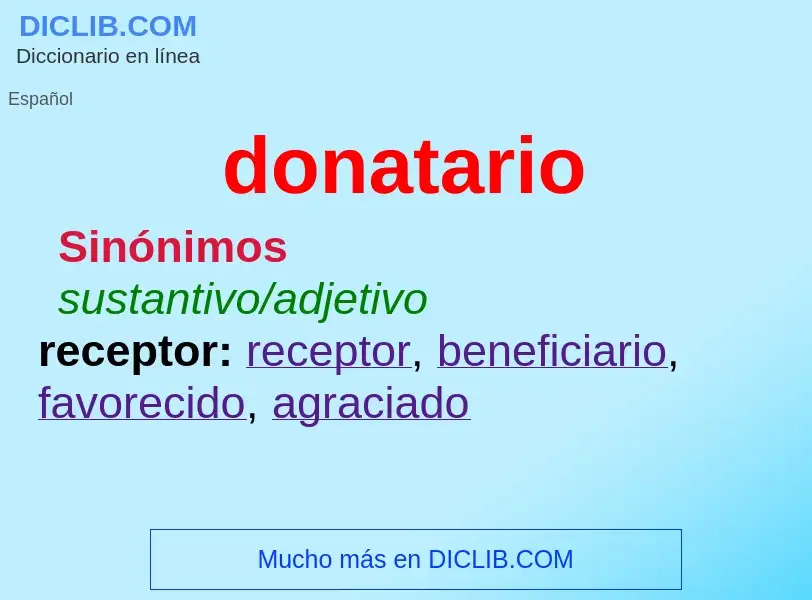 What is donatario - definition