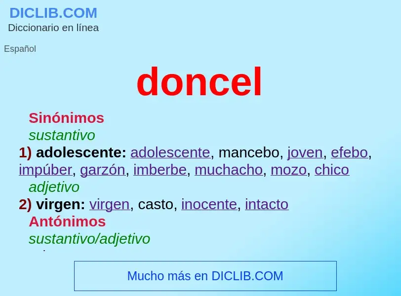 Wat is doncel - definition