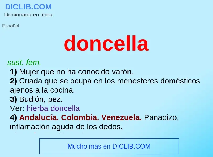 Wat is doncella - definition