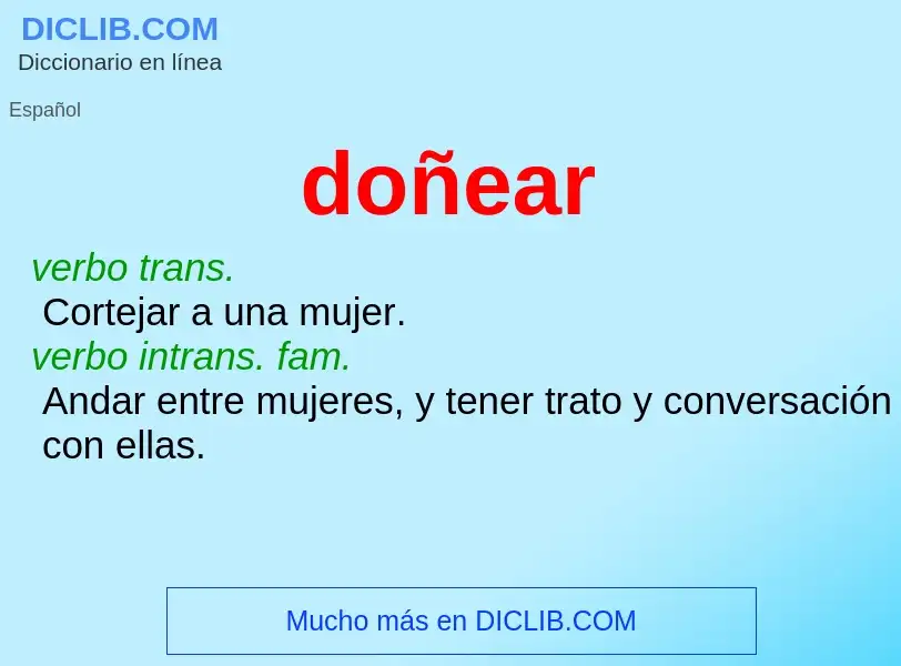 ¿Qué es doñear? - significado y definición