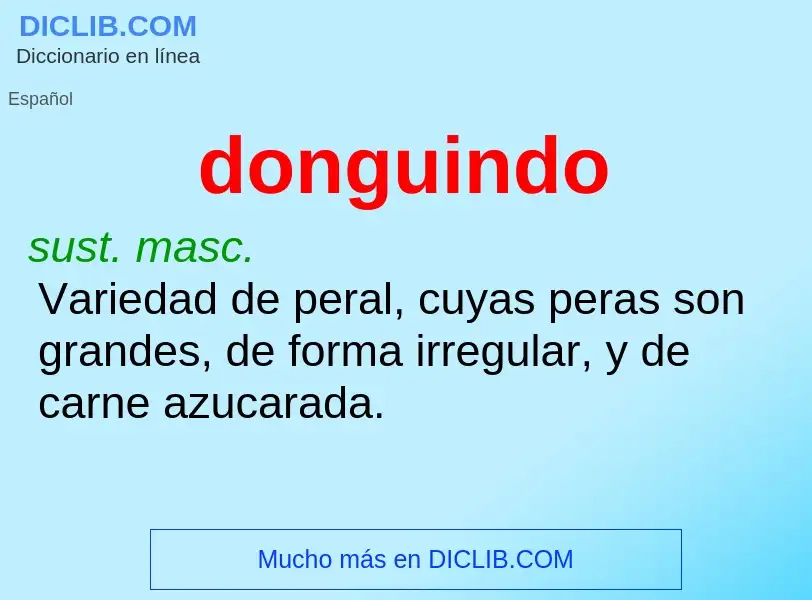 ¿Qué es donguindo? - significado y definición