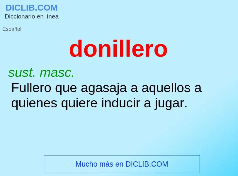 ¿Qué es donillero? - significado y definición