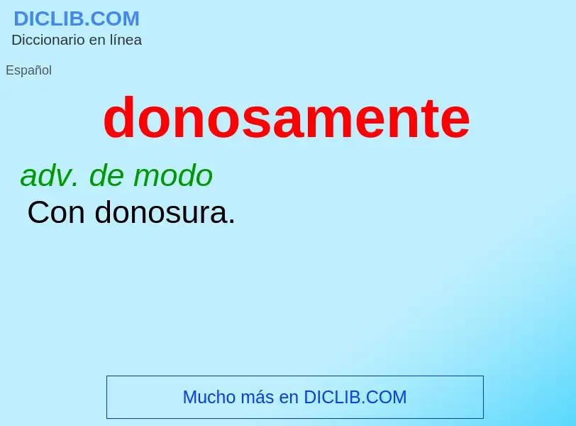 Wat is donosamente - definition