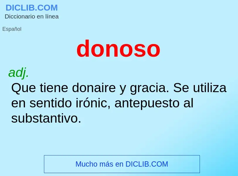 What is donoso - definition