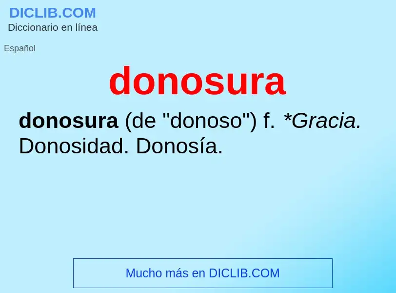 Was ist donosura - Definition