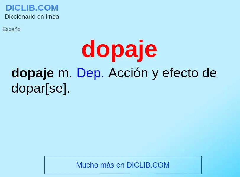 ¿Qué es dopaje? - significado y definición