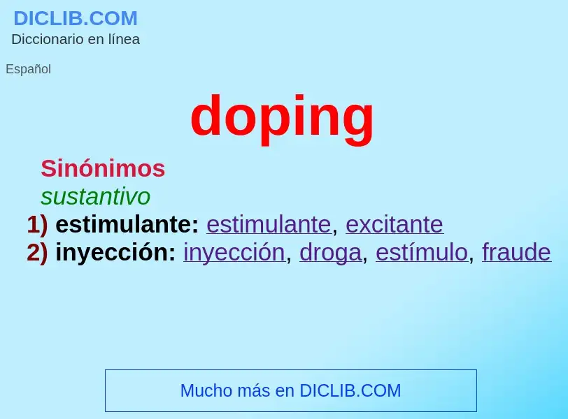 What is doping - meaning and definition