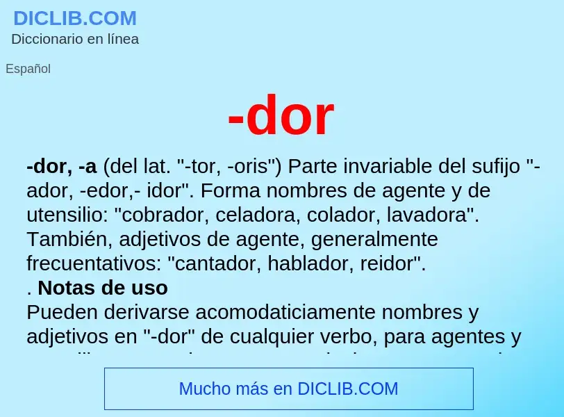 Wat is -dor - definition