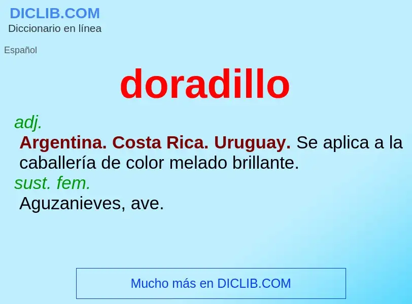 ¿Qué es doradillo? - significado y definición